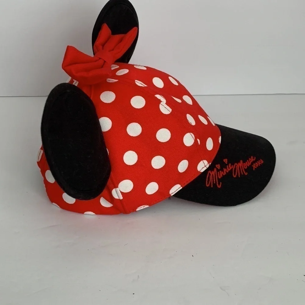 Disney Parks Youth Minnie Mouse SnapBack Baseball Hat Red